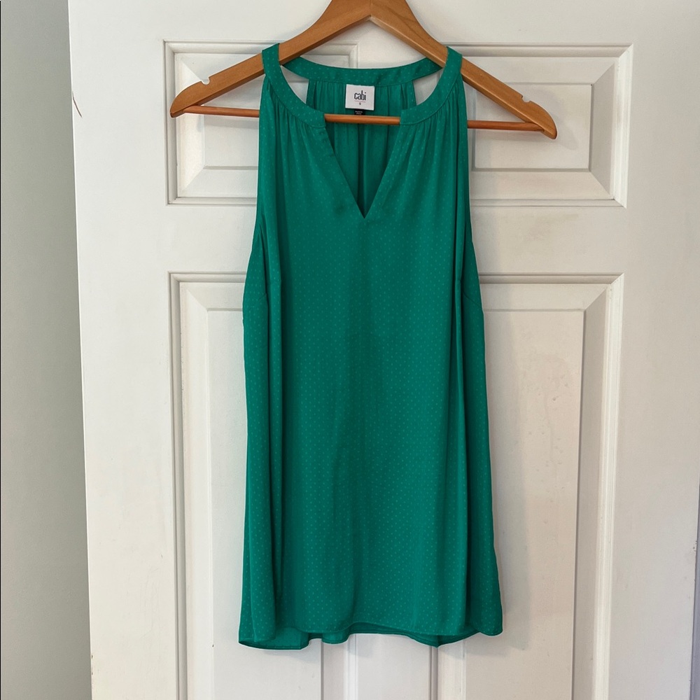 CAbi Lush Blouse green Sleeveless Top